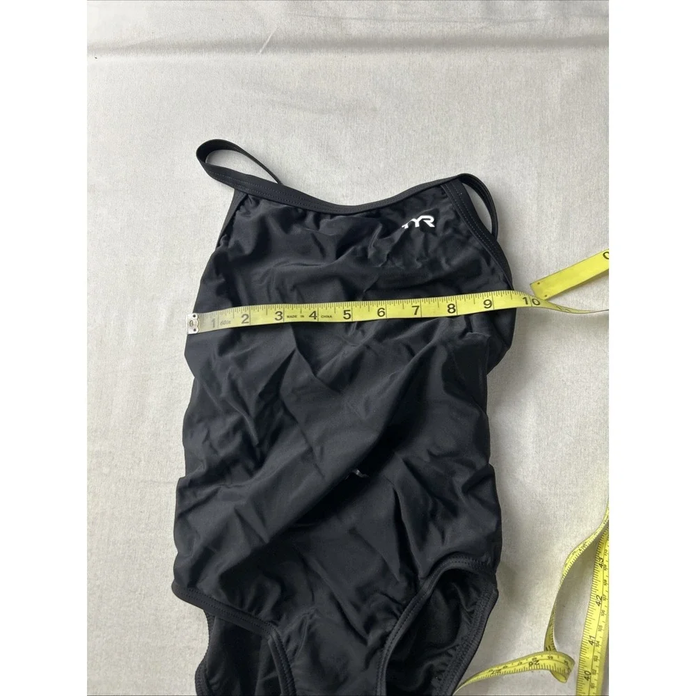 TYR One Piece Swimsuit Girls Size 26 Black Diamond Fit Womens Msrp 69.99 Tyreco
